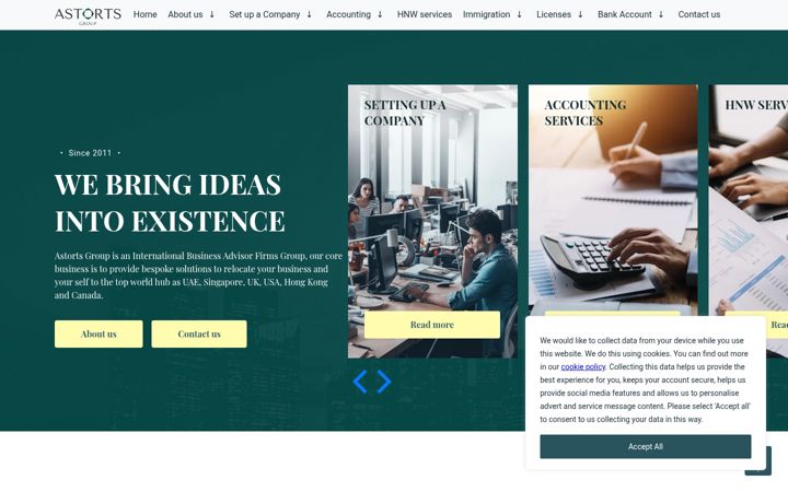 Screenshot of astortsgroup.com