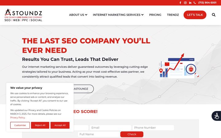 Screenshot of astoundz.com