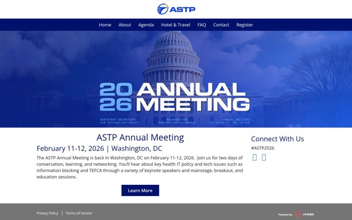 Screenshot of astpannualmeeting.com