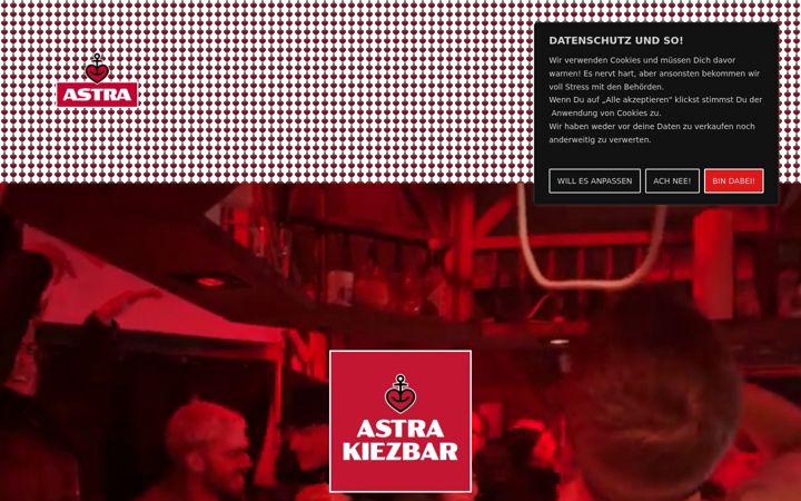 Skjermbilde av astra-bar.de