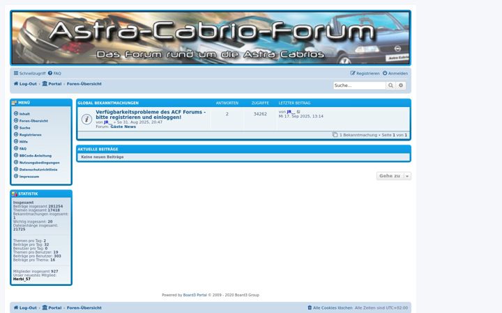 Skjermbilde av astra-cabrio-forum.de
