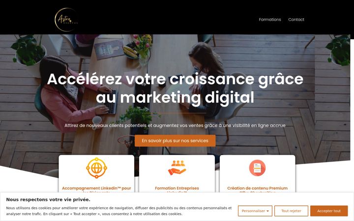 Screenshot of astra-digital.fr