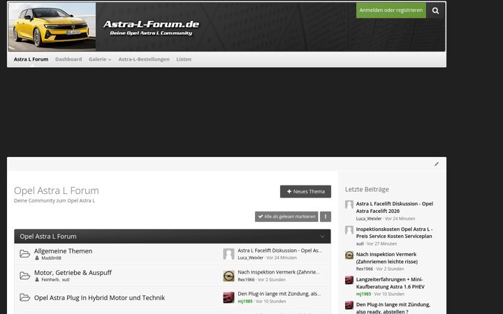 Screenshot of astra-l-forum.de