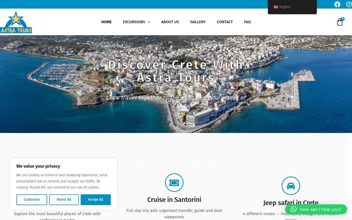Screenshot of astra-tours.com