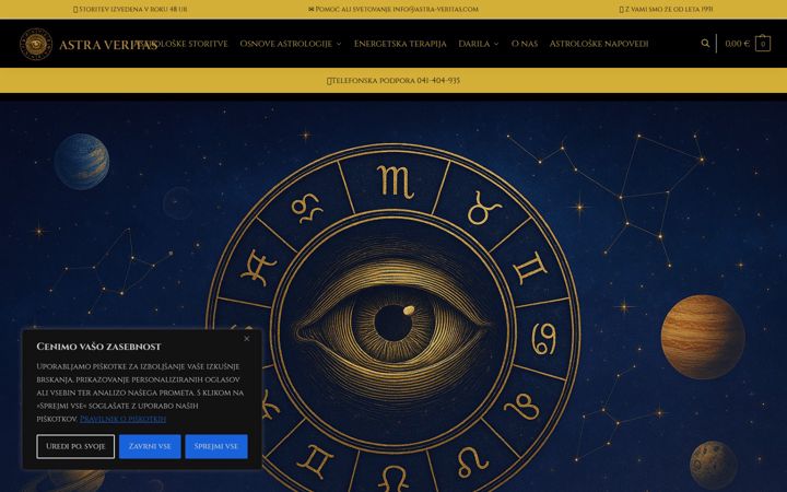 Screenshot of astra-veritas.com