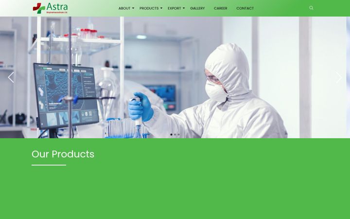 Screenshot of astrabiopharma.com