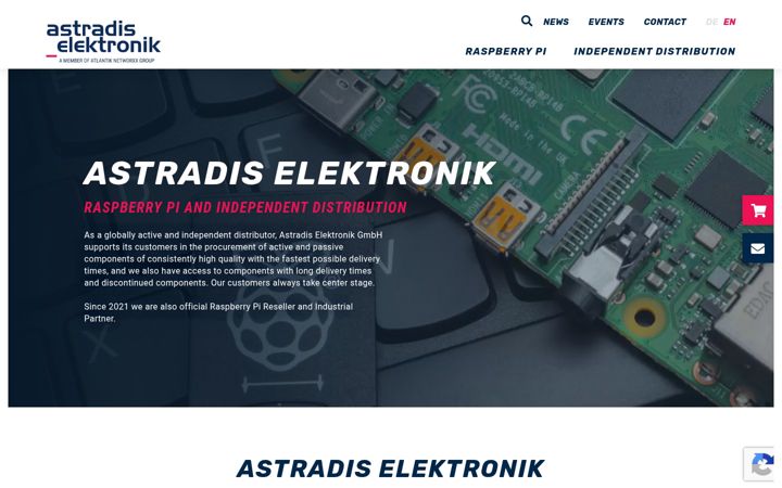 Screenshot of astradiselektronik.de