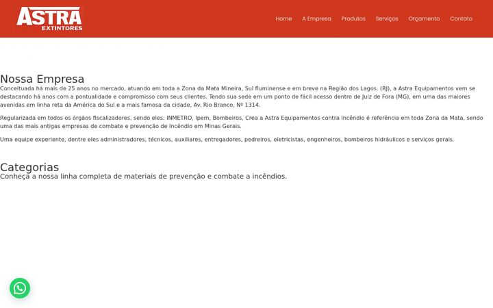 Screenshot of astraextintores.com.br