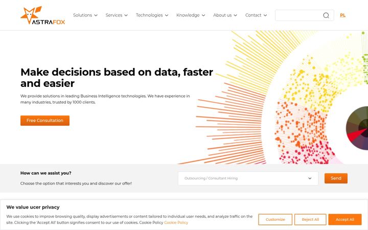 Screenshot of astrafox.com
