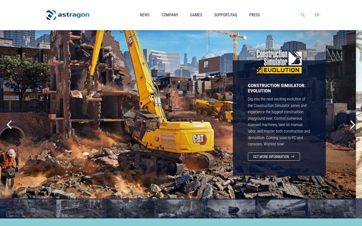 Screenshot of astragon.com