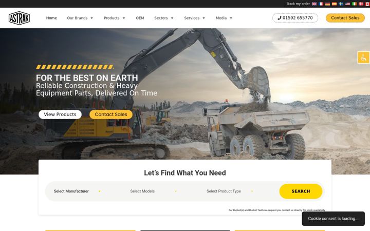 Snímek obrazovky astrak.com