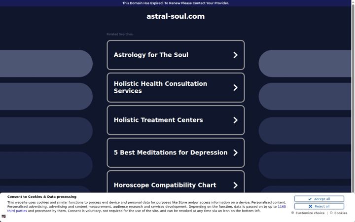 Screenshot di astral-soul.com
