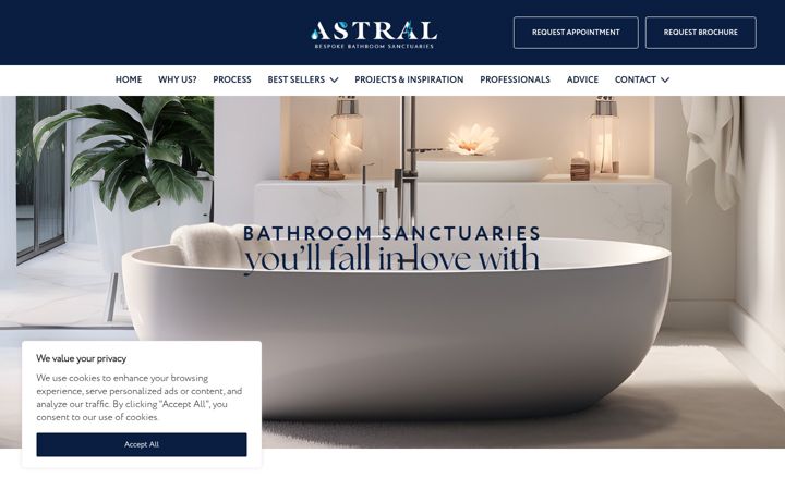 Screenshot of astralbathrooms.co.uk