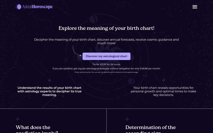 Zrzut ekranu astralhoroscope-es.com