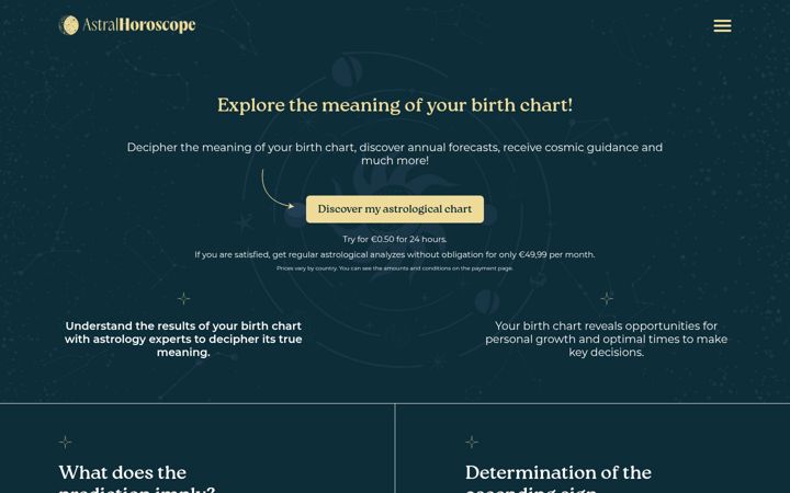 Screenshot of astralhoroscope-fr.com