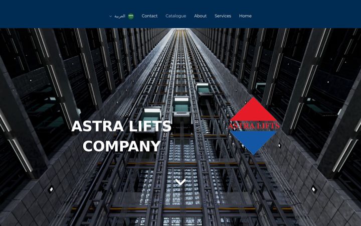 Screenshot stránky astraliftsjo.com