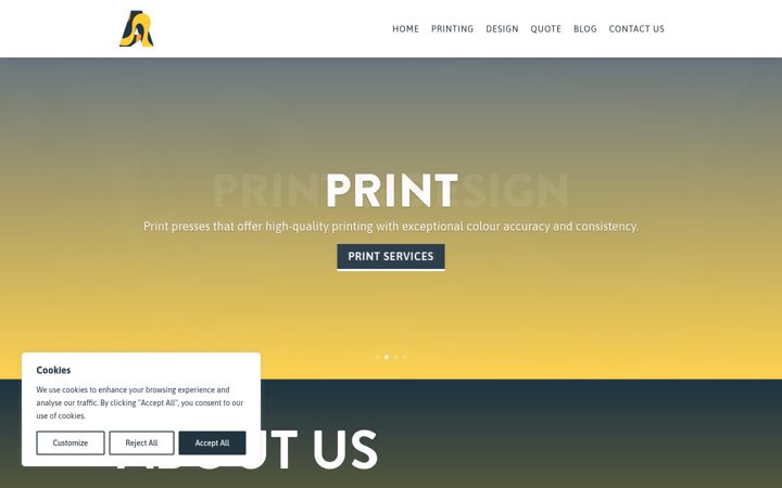 Screenshot of astralisprint.co.uk