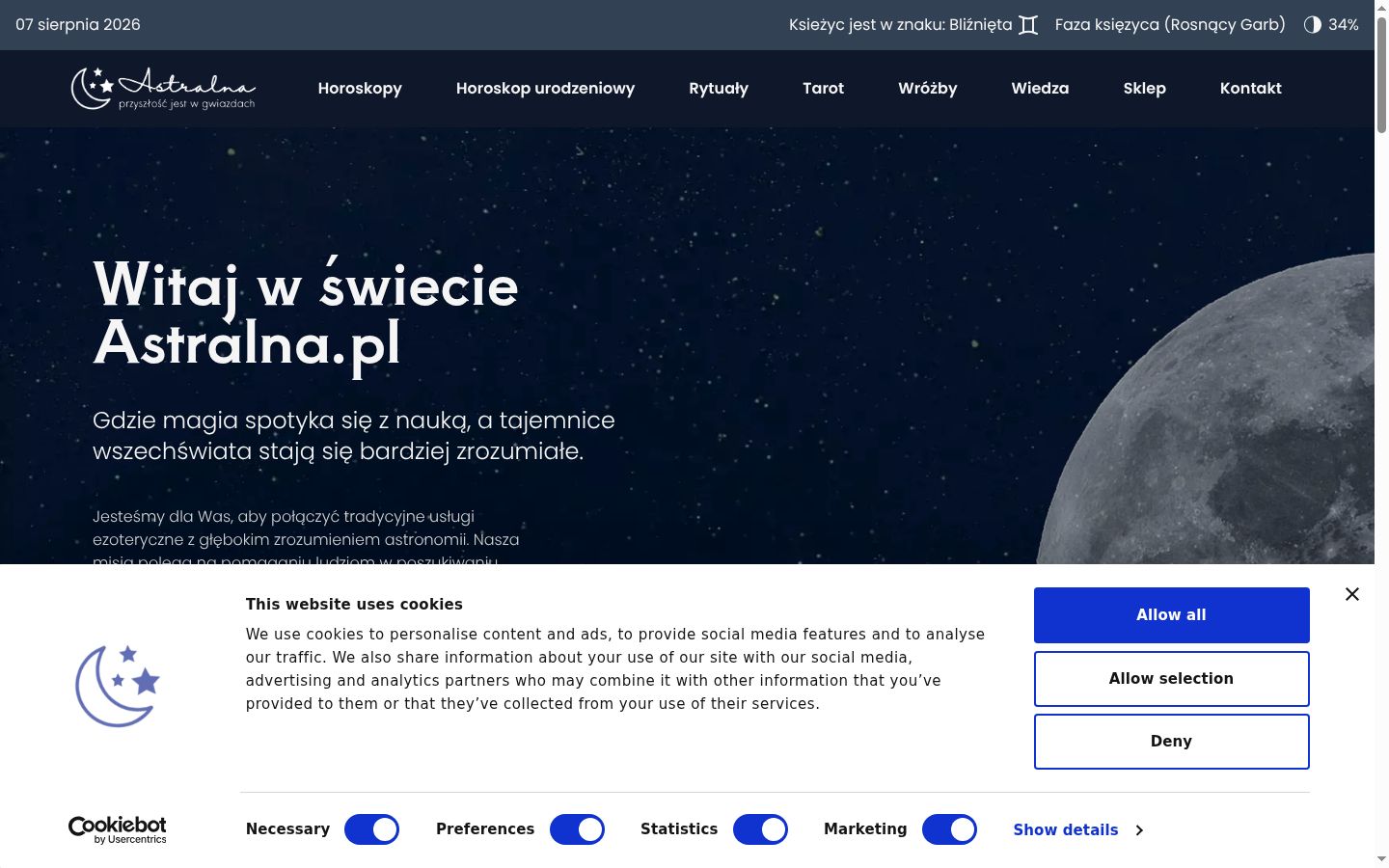 Snímek obrazovky baneru souhlasu zobrazeného před jakoukoli interakcí