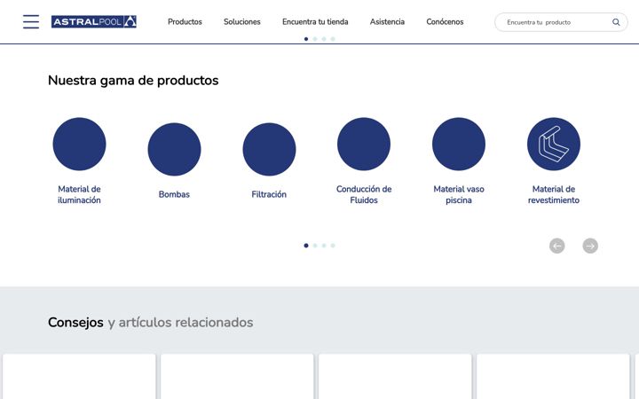 Screenshot of astralpool.com