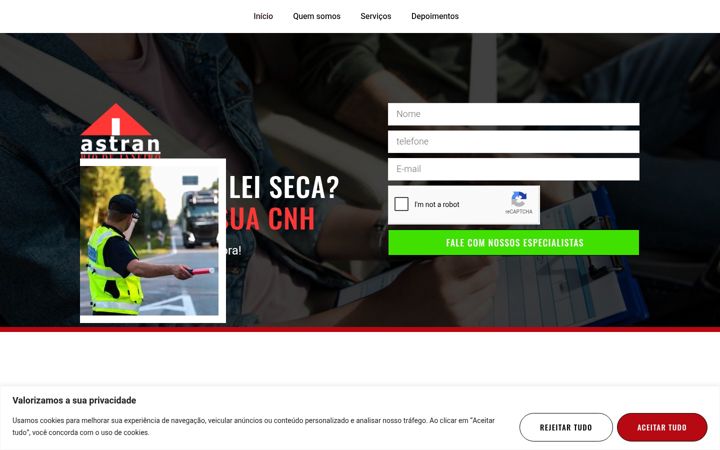 Screenshot of astran-rj.com.br