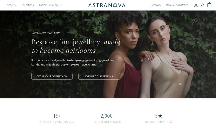 Screenshot of astranova.ca