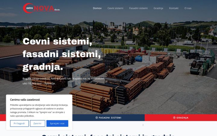 Snimka zaslona za astranova.si