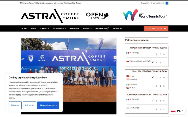 Screenshot von astraopen.pl