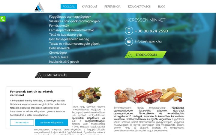 Screenshot of astrapack.hu