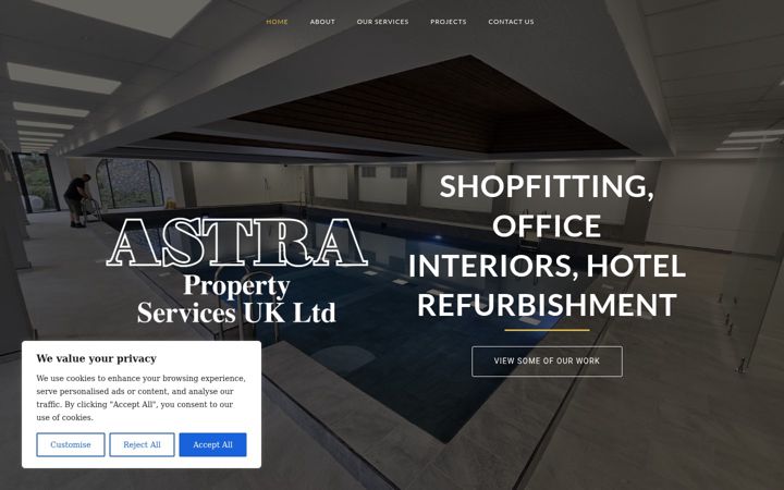 Screenshot von astrapropertyservices.co.uk
