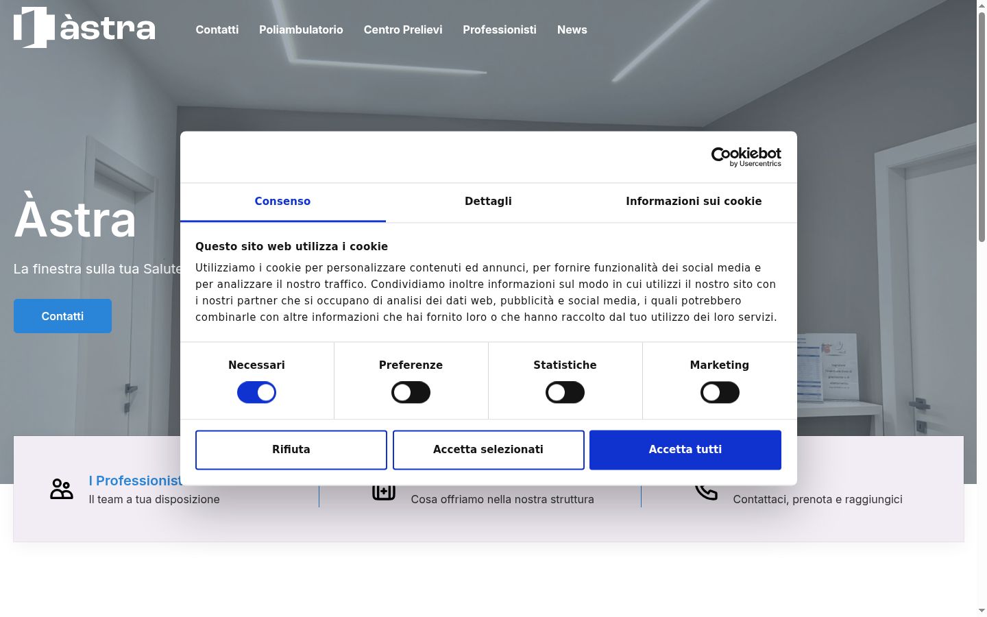 Captura de ecrã do banner de consentimento apresentado antes de qualquer interação