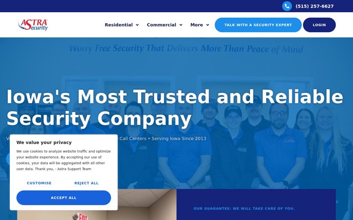 Screenshot of astrasecurity.com
