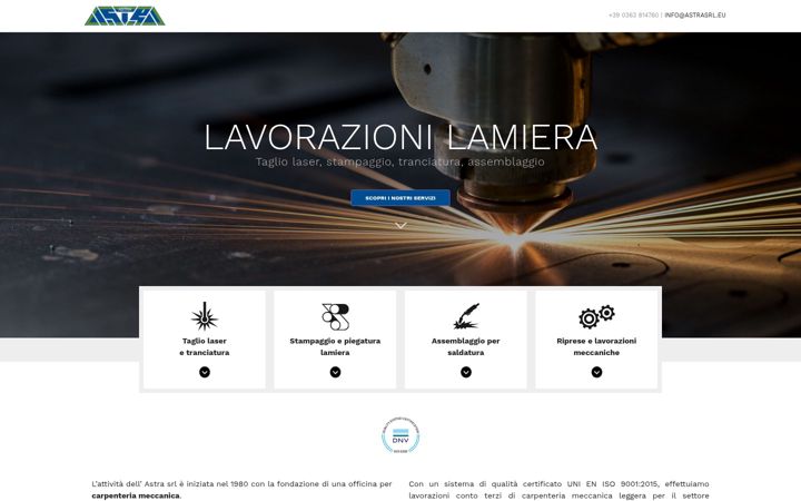 Screenshot of astrasrl.eu