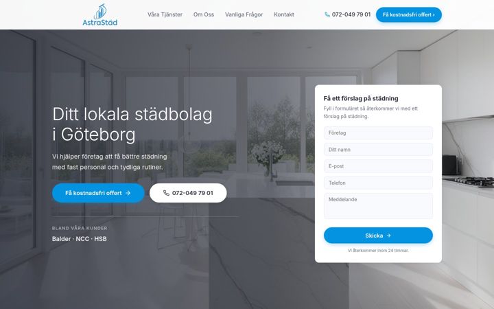 Screenshot of astrastad.se
