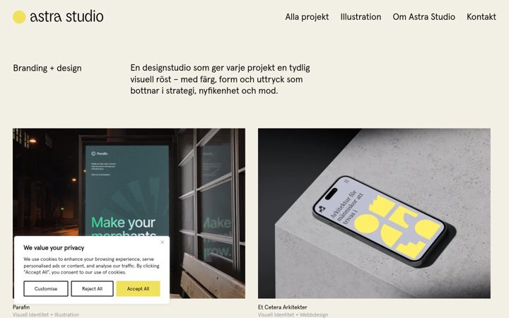Screenshot of astrastudio.se