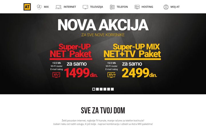 Screenshot of astratelekom.com