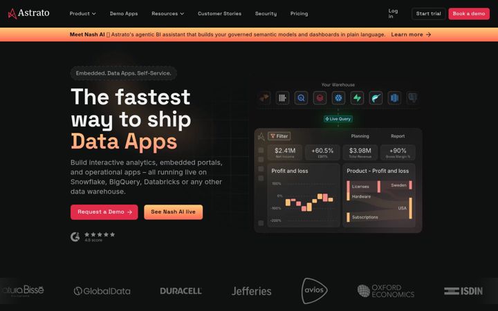 Screenshot of astrato.io