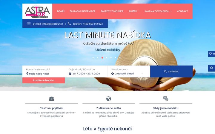 Screenshot of astratour.cz