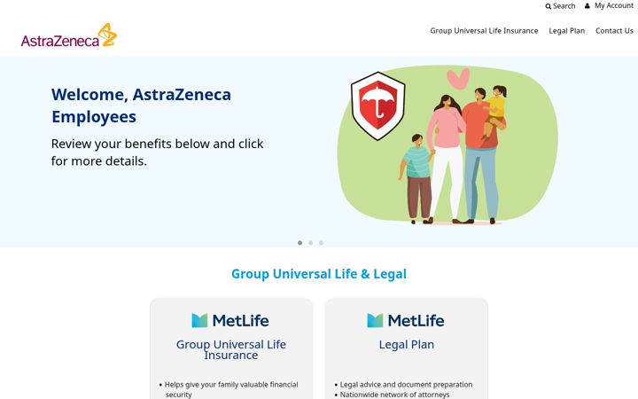 Zrzut ekranu astrazenecavoluntarybenefits.com