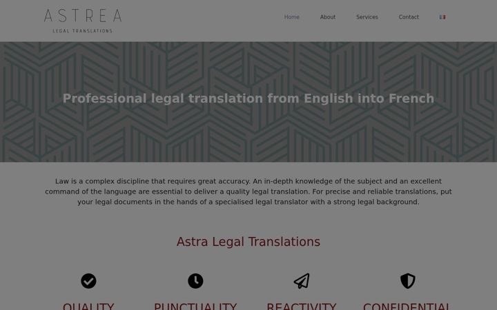 Screenshot of astrealegaltranslations.co.uk