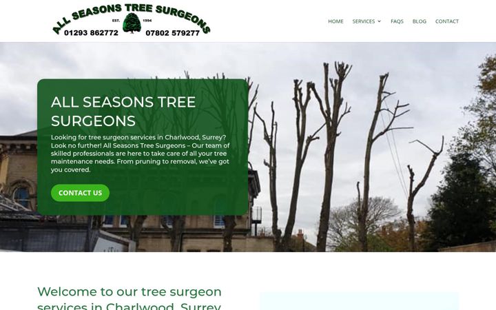 Screenshot of astreesurgeons.co.uk