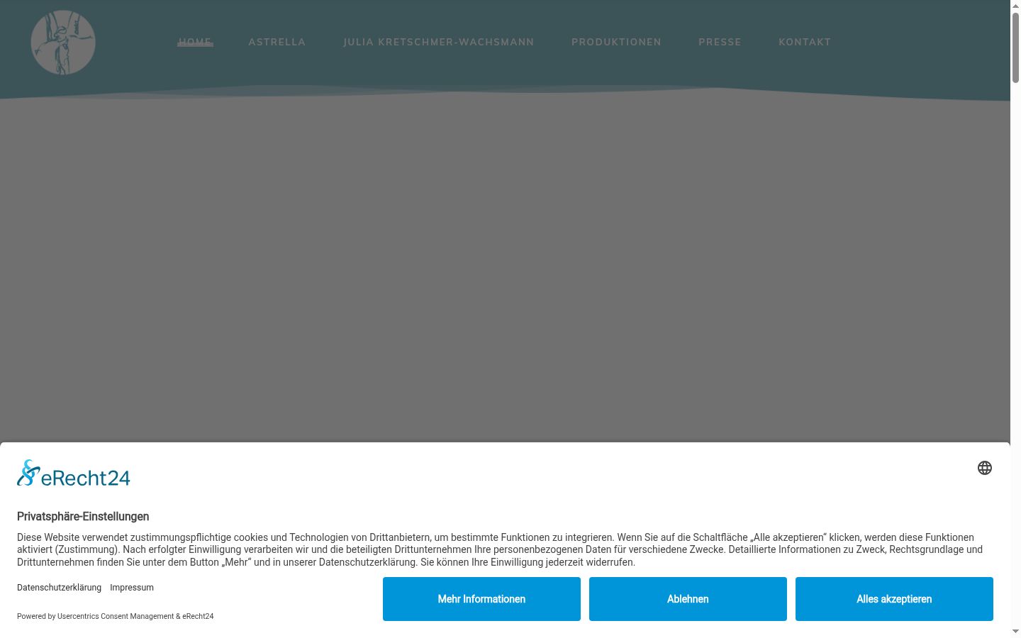 Screenshot of the consent banner shown before any interaction