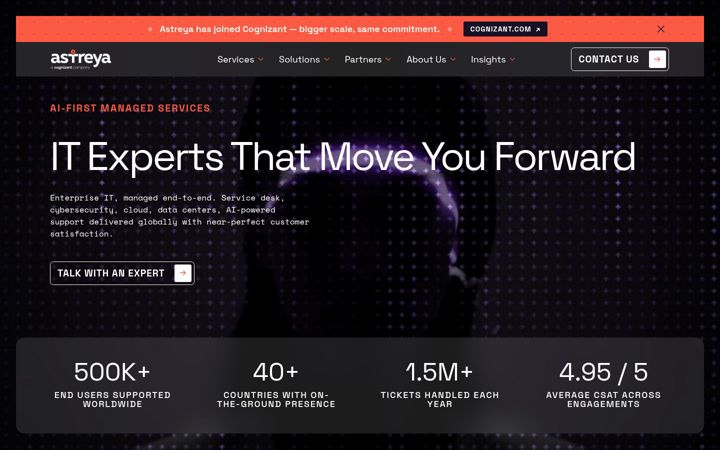 Screenshot of astreya.com