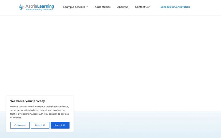 Capture d'écran de astrialearning.com