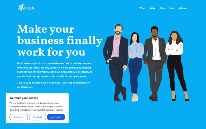 Screenshot of astricus.co.uk