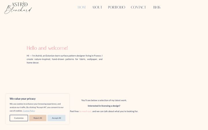 Screenshot of astrid-blanchard.com