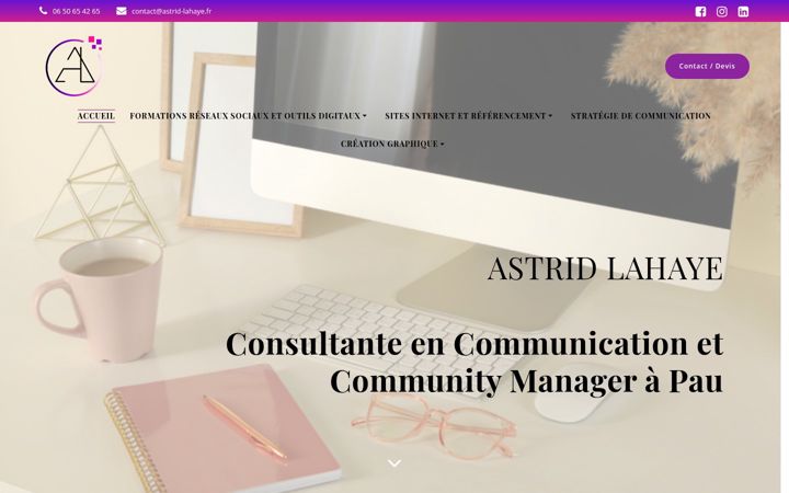 Screenshot of astrid-lahaye.fr