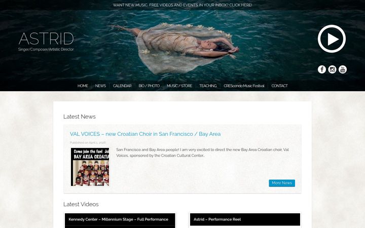 Screenshot of astrid-music.com