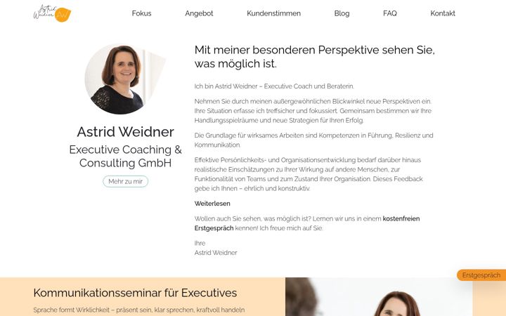 Screenshot ta' astrid-weidner.de