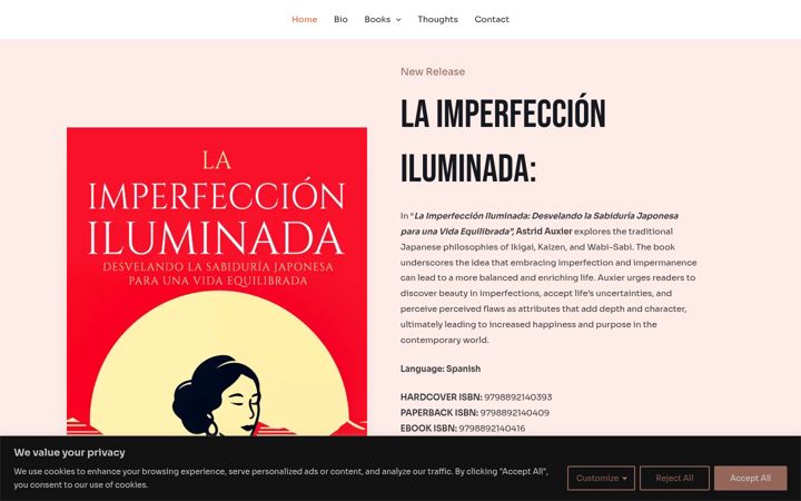 Screenshot of astridauxier.com