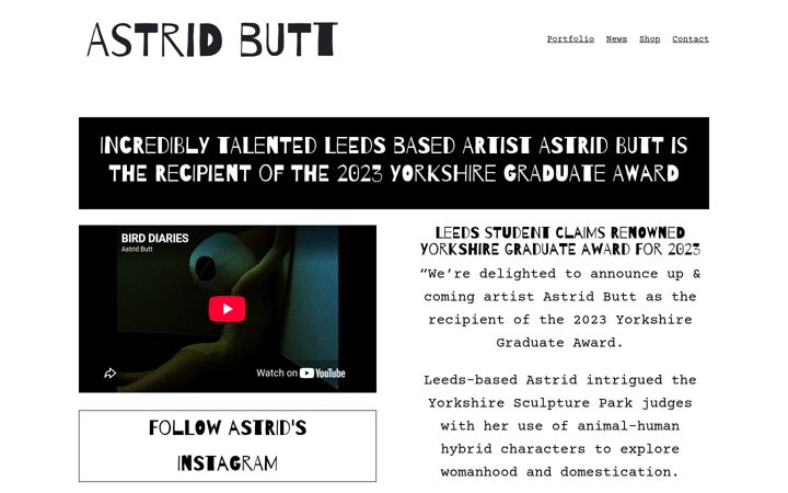 Screenshot von astridbutt.co.uk